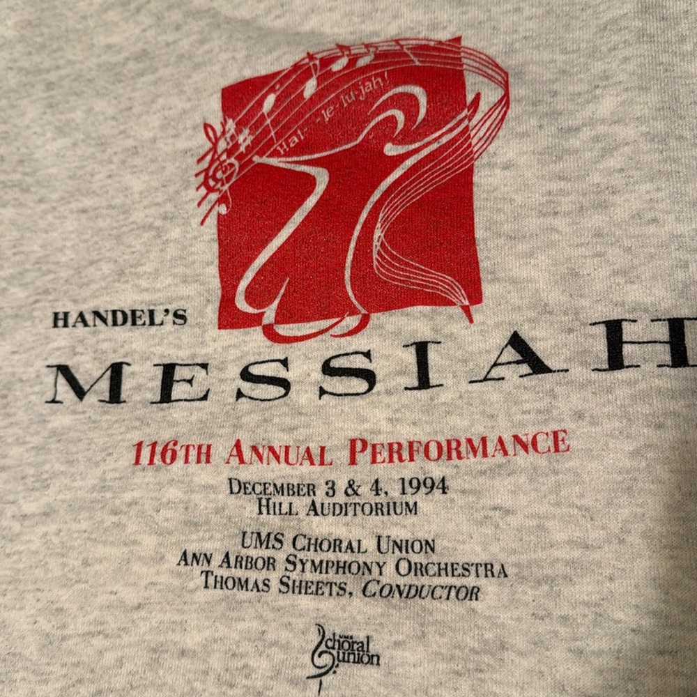 UNIVERSITY OF MICHIGAN 116th Performance of Handel’s Messiah from 1994